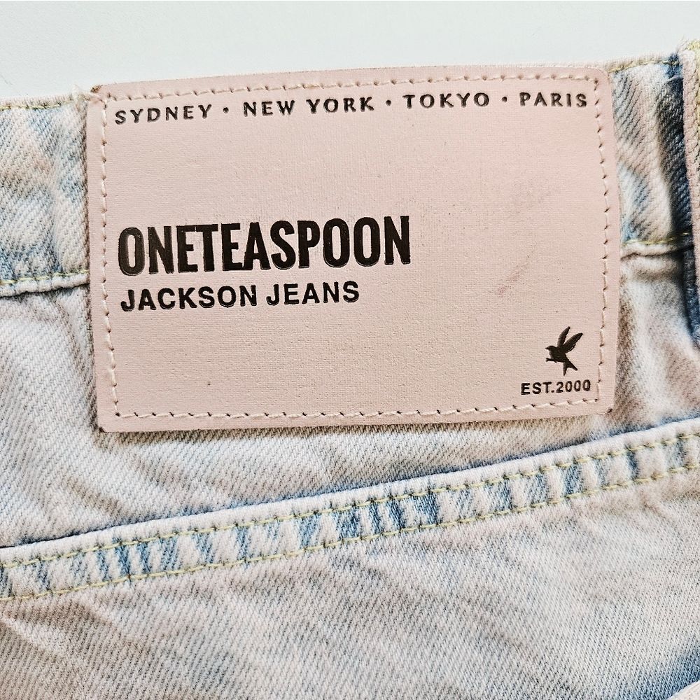 Free People x One Teaspoon Jackson Wide Leg Jeans Limited Edition Pink Haze 28 - Picture 14 of 15